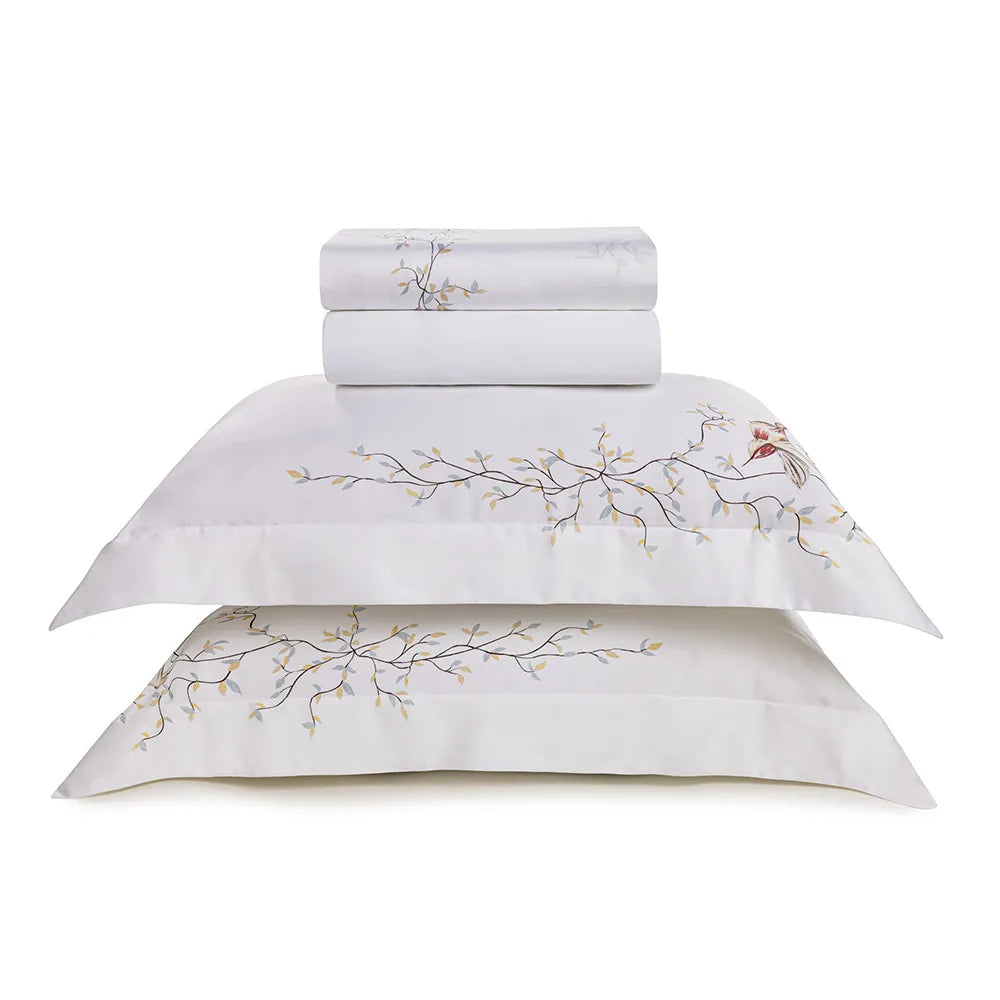 Trussardi - Jogo de Cama Casal 300 Fios 100% Bambu Uccelli