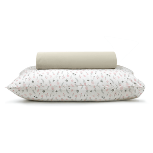 Artex - Jogo de Lençol com Elástico + Fronha Malha 100% Algodão Campestre