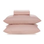 Karsten - Jogo de Cama com Elástico e Fronhas 100% Algodão Matiza Rosa