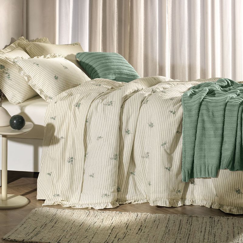 Karsten - Jogo de Cama 200 Fios Bordado Elise