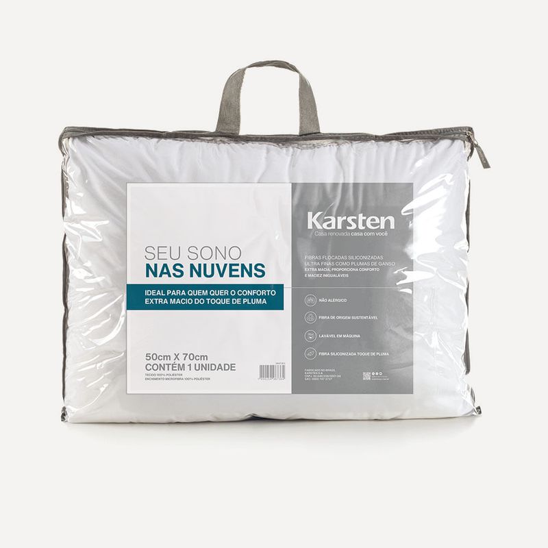 Karsten - Travesseiro 100% Poliéster Aconchego Seu Sono nas Nuvens