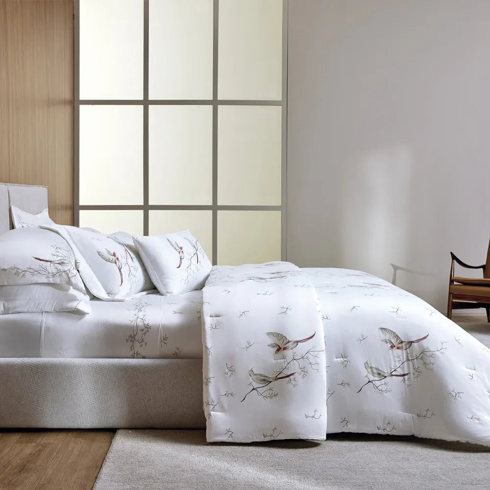 Trussardi - Jogo de Cama Casal 300 Fios 100% Bambu Uccelli