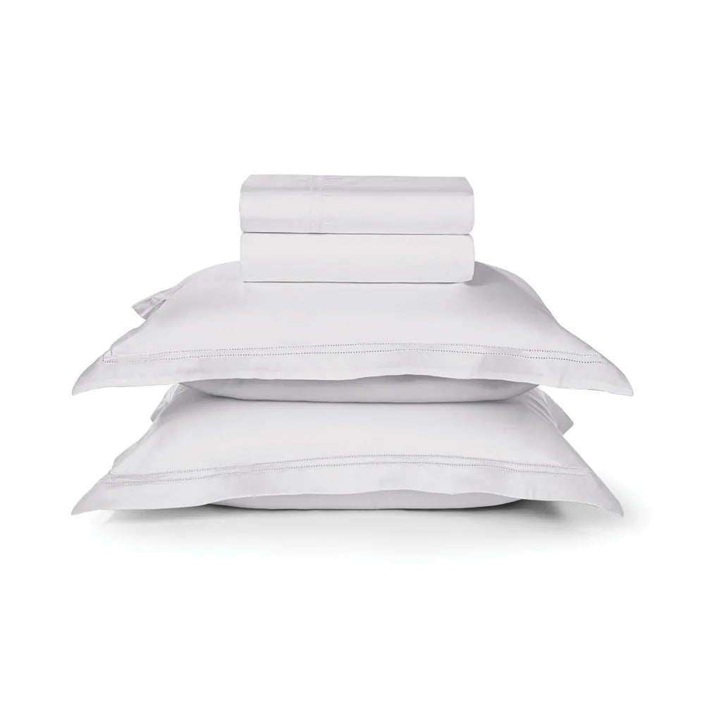 Trussardi - Jogo de Cama King 300 Fios Cetim 100% Algodão Egípcio Galieno Branco